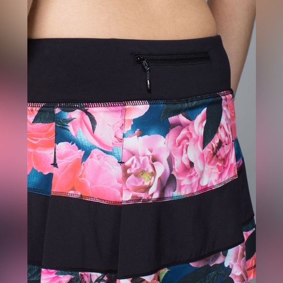 Lululemon Pace Rival Skirt (Regular) *4-way Stretch Secret Garden / Black Size 2 - Picture 8 of 14